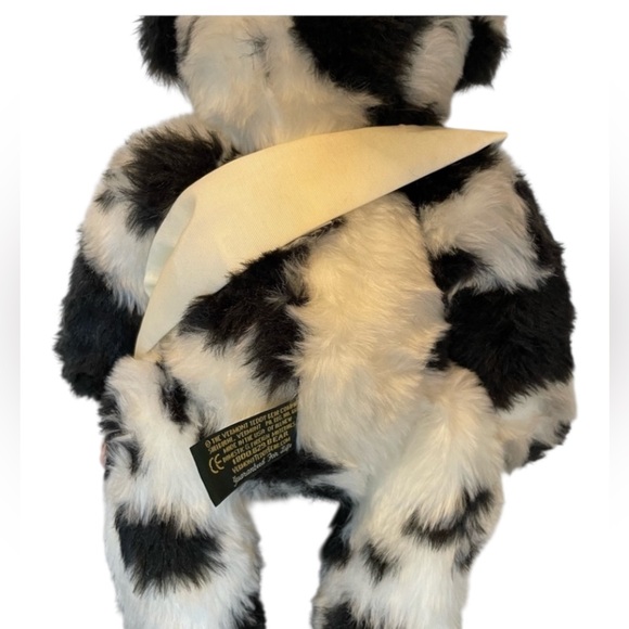 Vermont Teddy Bear Holstein Fur Udderly in Love Sash Bouquet Vintage Authentic - Picture 5 of 9